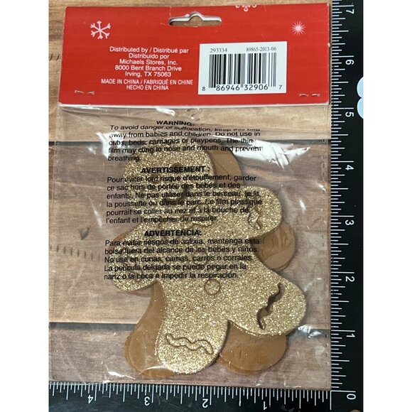 Creatology Glitter Gingerbread Ornament 4-Pack Embellishment 293334 - Picture 3 of 3